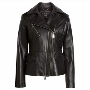 Bernardo Black Leather Moto Jacket